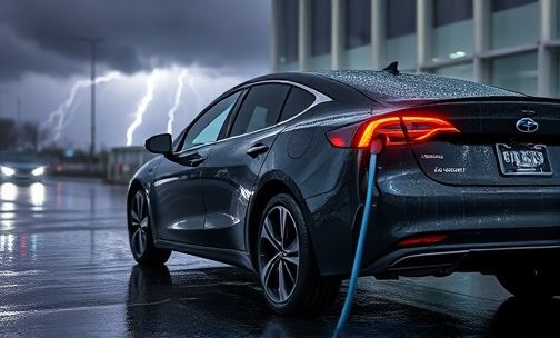 电动汽车在下雨天能充电吗?
