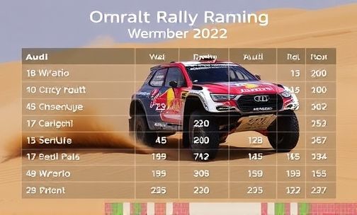 达喀尔拉力赛2022奥迪总排名