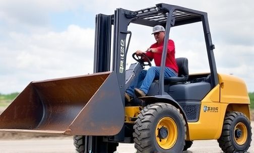 开铲车铲斗铲料技巧