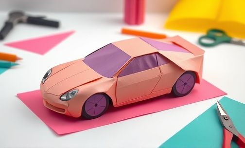 小汽车的手工折纸教程