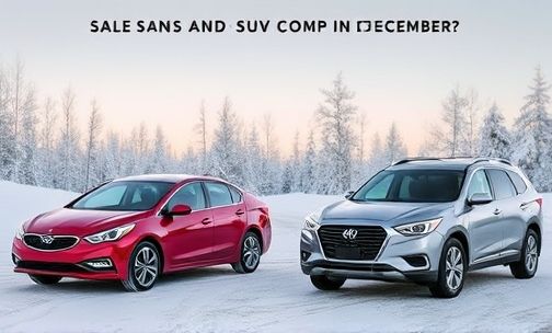 12 月轿车和 SUV 的销量对比怎样?