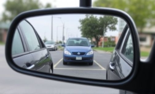 如何利用倒车后视镜判断停车位?