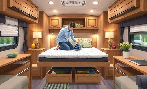 房车升降床怎么升降的