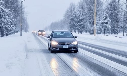 冬天道路结冰怎么开车