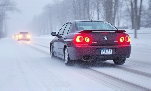 雪天开车怎么踩刹车