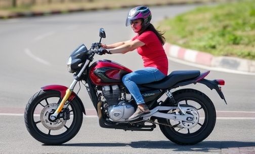 学女装摩托车转弯怎么办