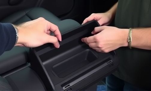 奥迪q5l扶手箱怎么打开