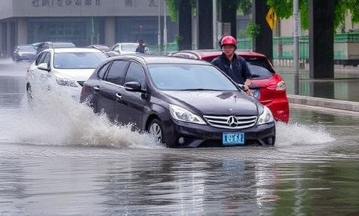 广东中山暴雨车辆被淹齐腰深怎样避免发动机进水?