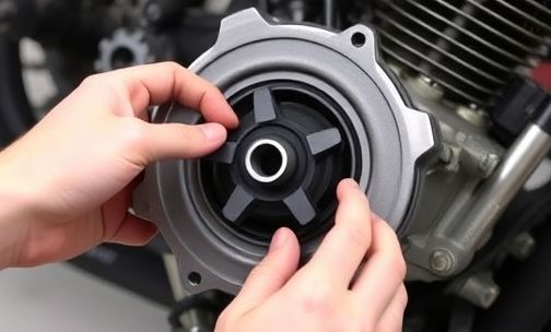 摩托车水冷发动机水泵叶轮怎么拆