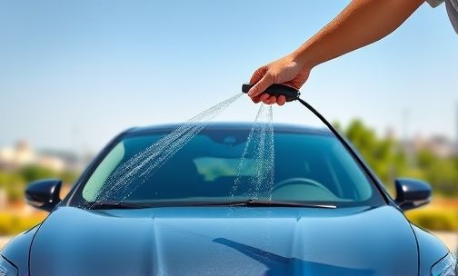 汽车前雨水刮怎样开才喷水