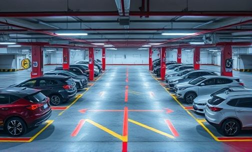 地下车库停车技巧
