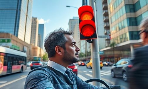 辅路驾驶遇到主路红灯怎么办
