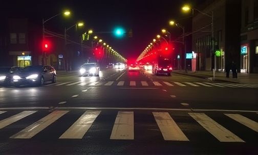 夜间行车通过人行横道用什么灯光