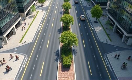 4车道道路应有的宽度标准?