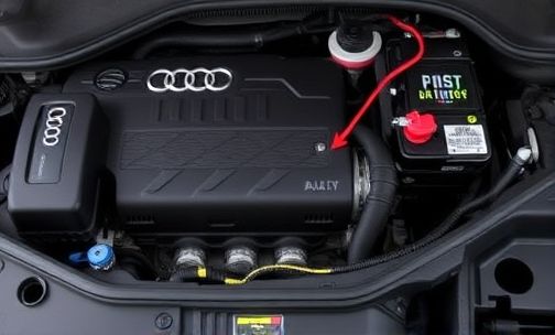 奥迪a4l电瓶在什么位置